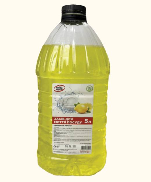 Засіб для миття посуду Офіс Центр Лимон 5л ОC5002